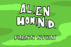 Alien Hominid title screen for GameBoy Advance